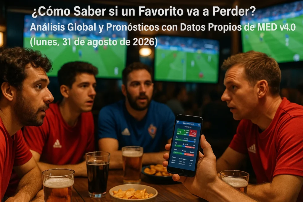 ¿Cómo Saber si un Favorito va a Perder? Análisis Global y Pronósticos con Datos Propios de MED v4.0 (lunes, 31 de agosto de 2026)