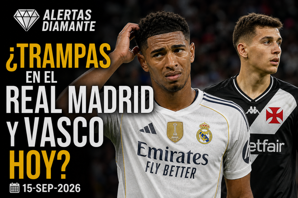 8 alertas diamante trampas en el real madrid y vasco hoy 15 sep 2026