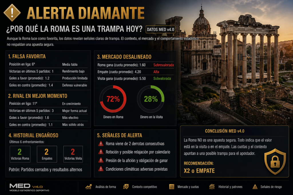 alerta diamante por que la roma es una trampa hoy datos med v4 0