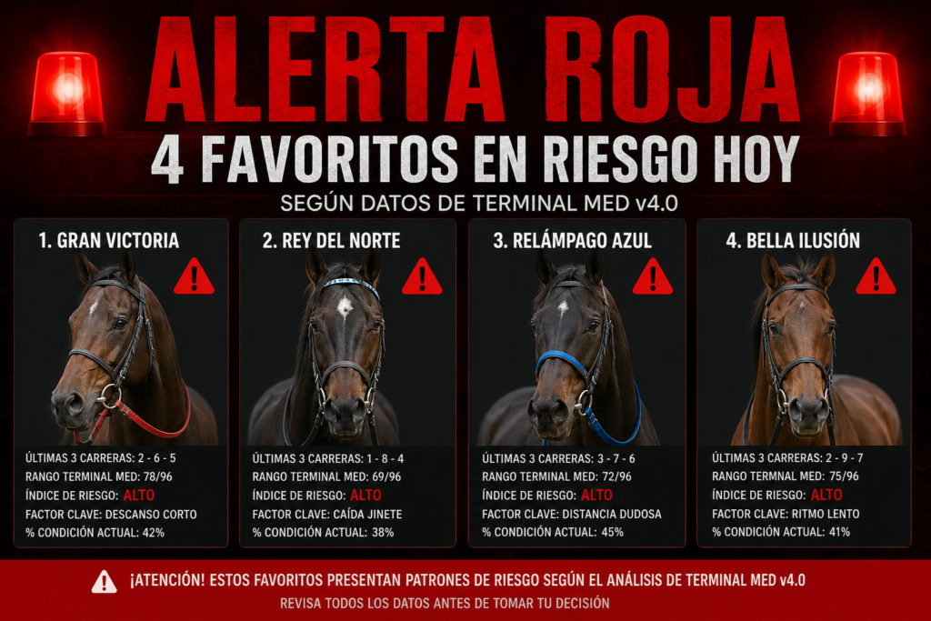 alerta roja 4 favoritos en riesgo hoy segun datos de terminal med v4 0