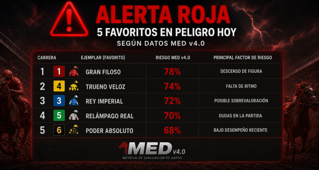 alerta roja 5 favoritos en peligro hoy segun datos med v4 0