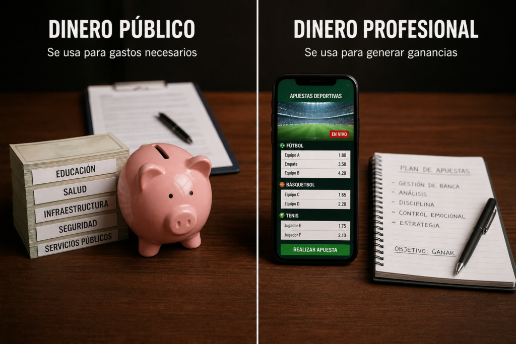 diferencia entre dinero publico y dinero profesional en apuestas