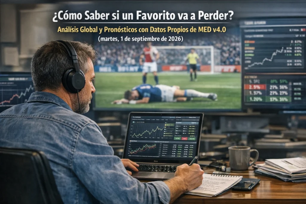 ¿Cómo Saber si un Favorito va a Perder? Análisis Global y Pronósticos con Datos Propios de MED v4.0 (martes, 1 de septiembre de 2026)
